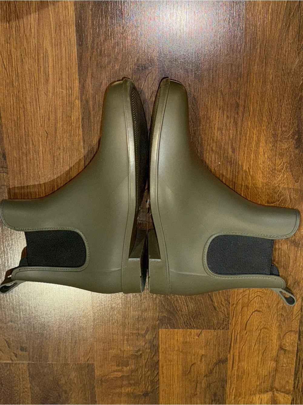 Olive Green Chelsea Rain Boots